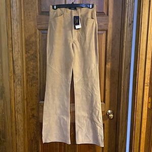 Womens, NWT Ralph Lauren Size 2 LambSuede Khaki Colored Pants